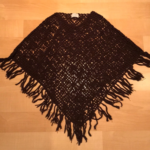 🌟💙Ann Taylor Loft NEW!! Cute Brown Knit Poncho - Picture 2 of 4